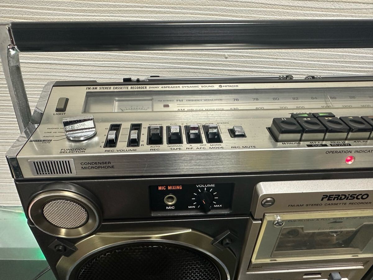 HITACHI PERDISCO TRK-8180 Stereo Cassette Recorder w/ Power