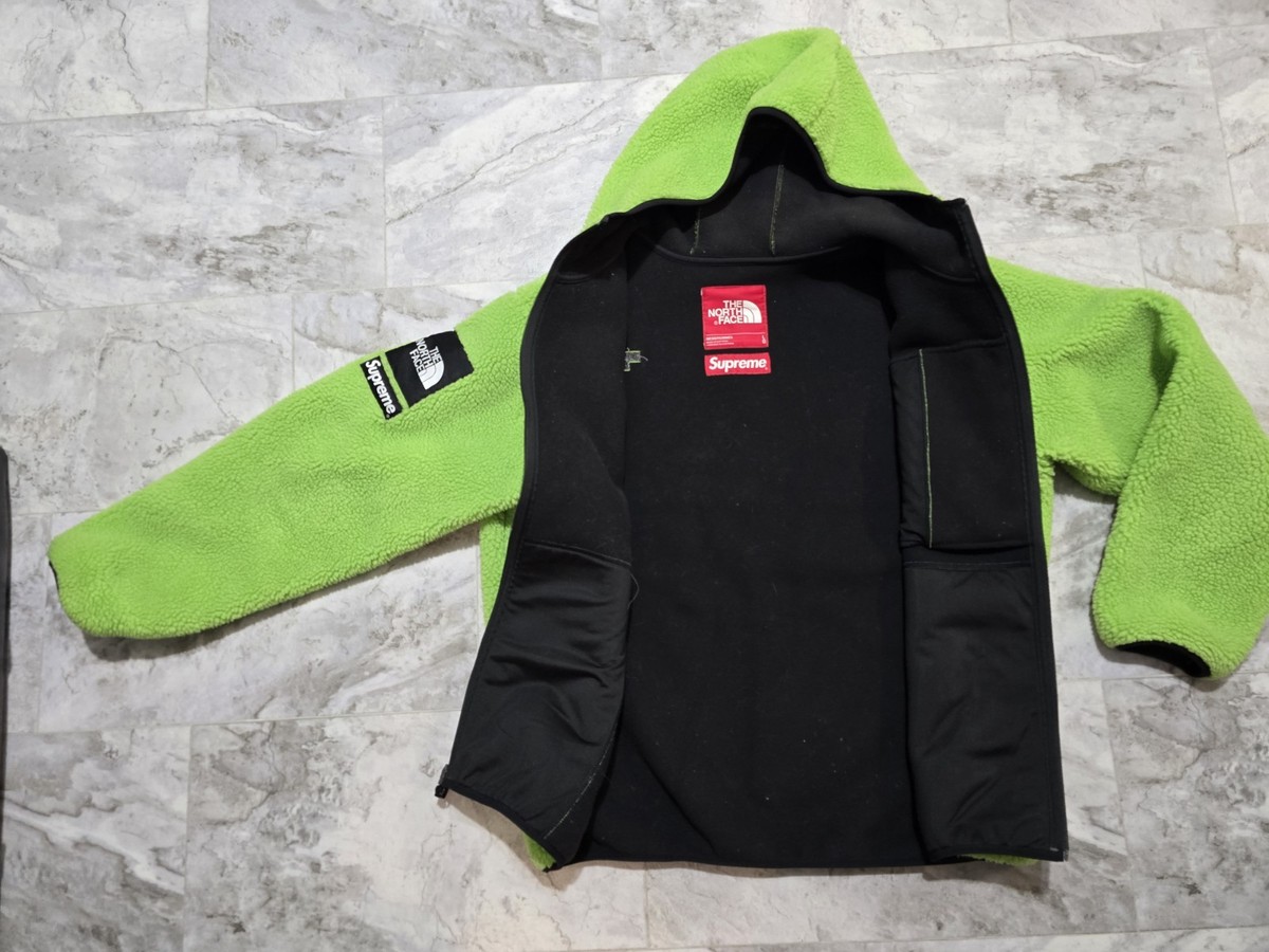 Supreme X The North Face S Logo Hooded Fleece Jacket Mens Sz L