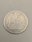 1848-O Seated Liberty Silver Half Dollar 50C - New Orleans Mint