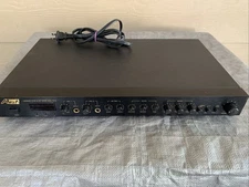 Audio 2000s Karaoke Echo & Key Mixer w/ Microphone Input Console AKM-7015