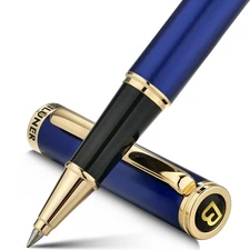 Luxury Rollerball Pen,24K Gold Trim,Noble and Elegant Designs,Schneider Ink R...