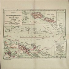 Deutsche Besitzungen im Stillen Ozean +Landkarte+ Samoa +R&uuml;ckseite: Togo+