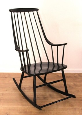 Original Design Schaukelstuhl Grandessa Lena Larsson für Nesto 50er/60er