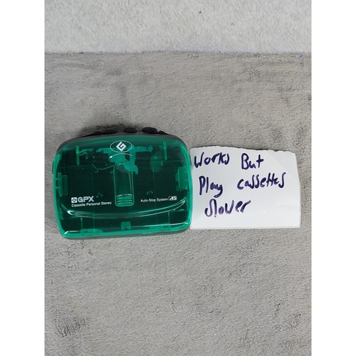 GPX Gran Prix C3002 Portable Cassette Player Translucent Green Y2K - Broke