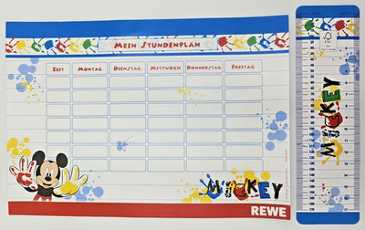 Rewe, Mein Stundenplan mit Lineal, blau  #R31B3