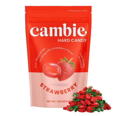 Strawberry Bon Bons Candy Hard Candy Fruit Filled Center Individually Wrapped