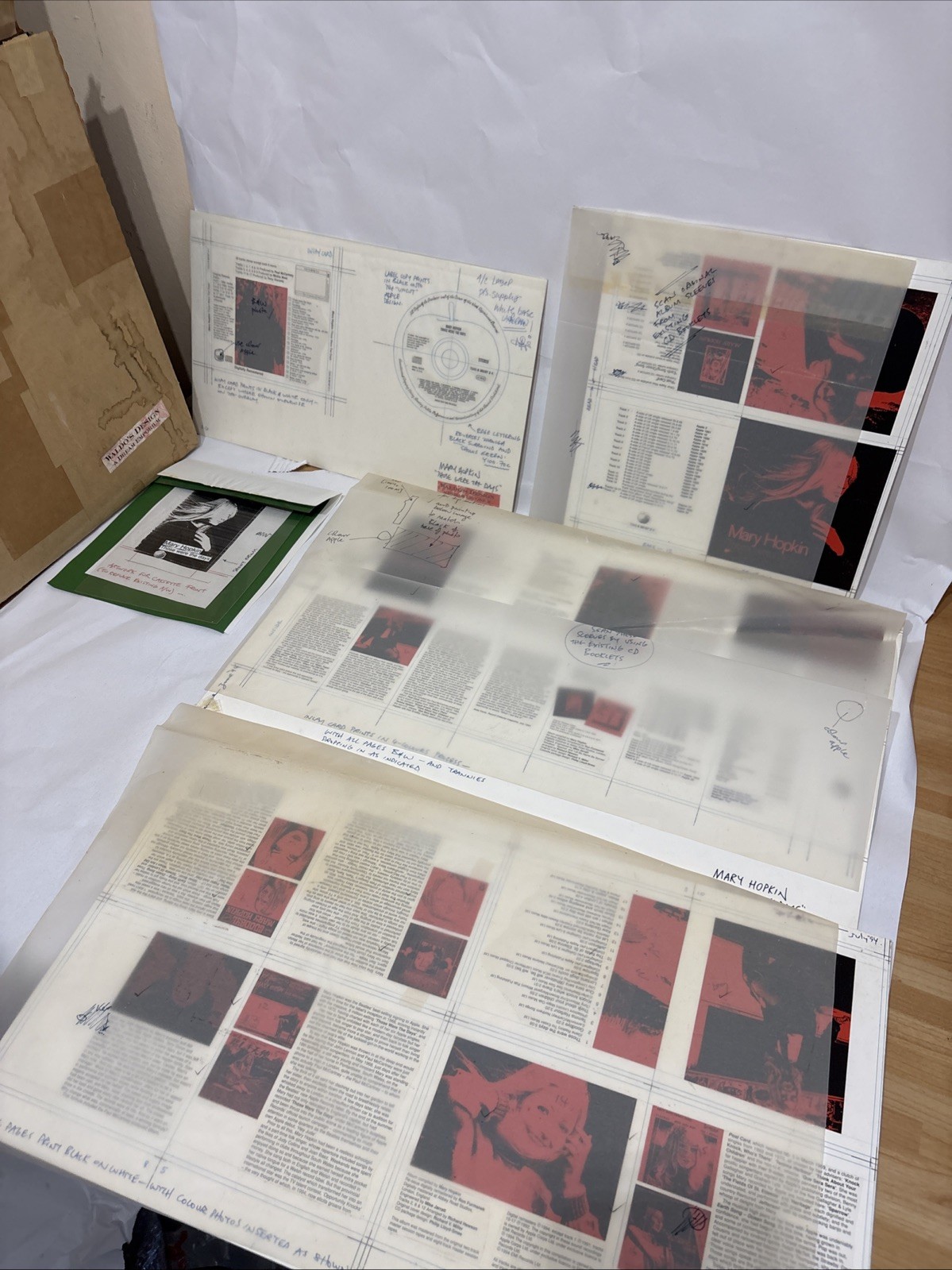 Apple Records + Mary Hopkin + printer proof/template + Phil Smee + Beatles link