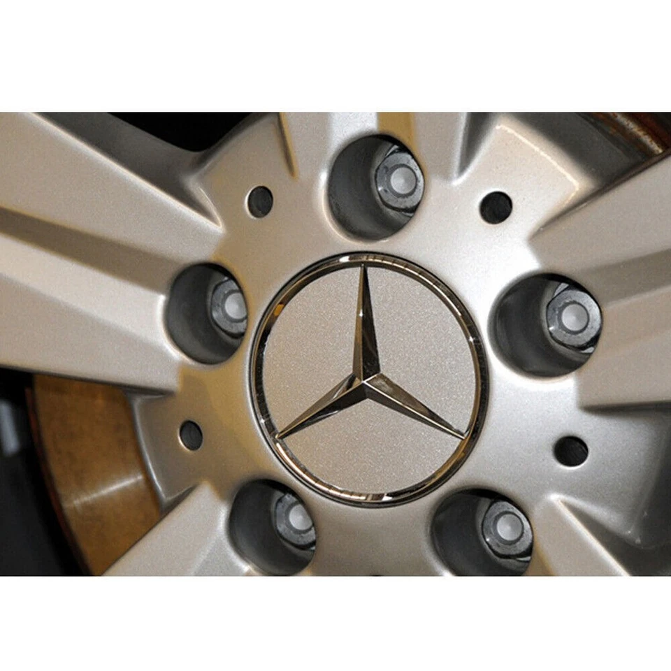 Mercedes~Benz Set of 4 Silver 75 mm/2.95in Wheel Center Caps Fits Most Models US Foto 3 de 4