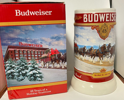 2025 Budweiser Holiday Stein Christmas mug from annual series from Busch - NEW!