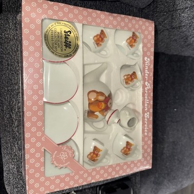 Steiff Reutter Miniature Porcelain Collector Tea Set LTD ED 1987 Germany 9 Piece