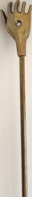 Brass Shoe Horn Vintage Style with Decorative Hand-Shaped Handle Elegant Design