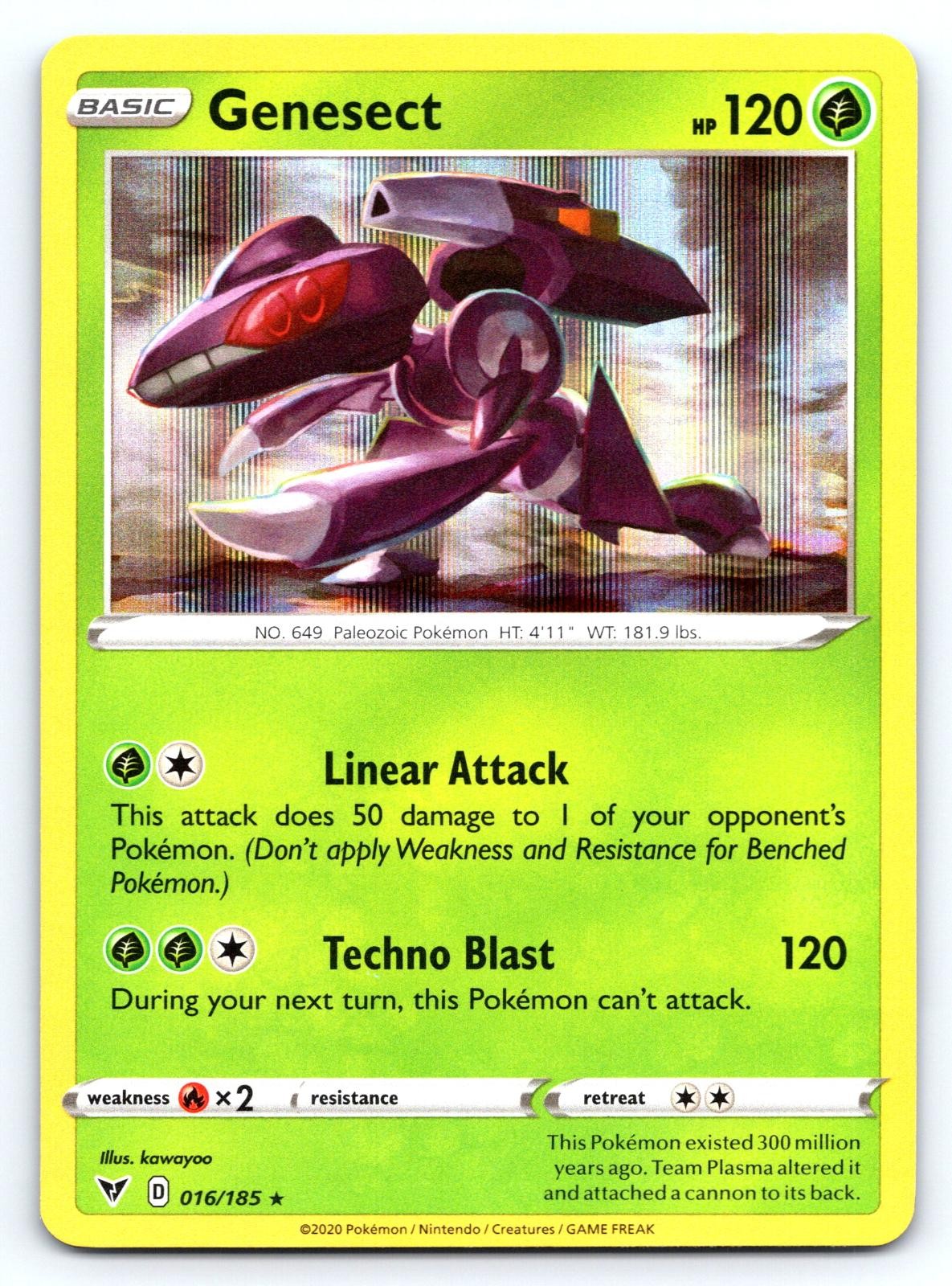 Genesect 016/185 Holo Rare Vivid Voltage Pokemon Near Mint