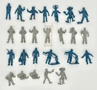 VTG 1950s MARX Lot 25 Tom Corbett Space Patrol & Aliens 45mm Gray Metallic Blue