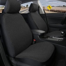 Front Car Seat Covers Trucks Chevy Silverado Dodge Ram Ford F150 F-series Black