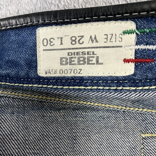 DIESEL Damen Bebel Distressed Jeans Blau Low Rise Straight W28 L30 Waschung 0070Z - Bild 12 von 14