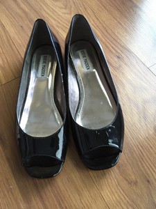 steve madden black patent leather flats