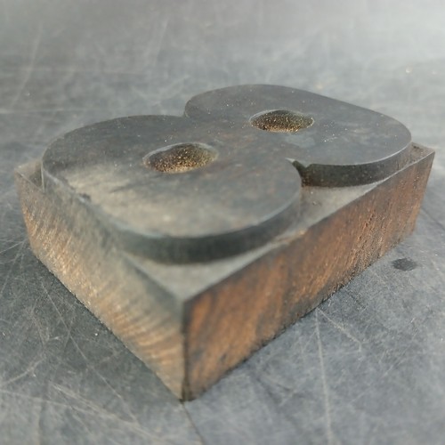 NUMMER 8 ACHT Vintage Holz & Metall Buchdruck Druck Typ Drucker Blockschnitt 2,5" - Bild 7 von 9