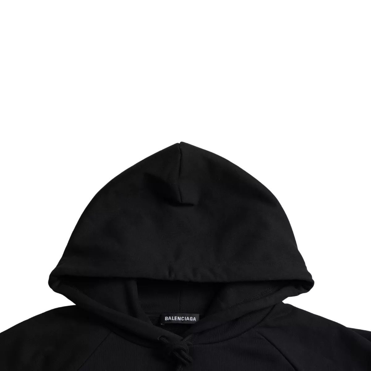 BALENCIAGA Sweater Black Cotton Logo Hooded Pullover Sweatshirt Men s. XS 960usd