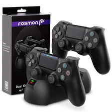 Fosmon PS4 Playstation 4 Controller Dualshock 4 Fast Charging Station Dock USB P
