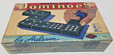 VINTAGE HALSAM DRAGON DOUBLE NINE DOMINOES FREE SHIP