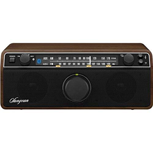Sangean WR-12BT AM/FM/Bluetooth/AUX-In Stereo Analog Wooden Cabinet Radio