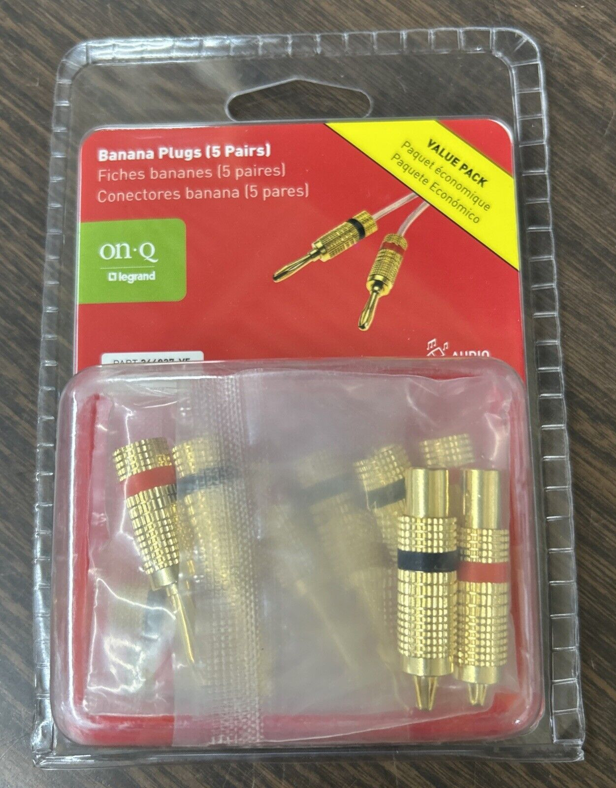 ON-Q Legrand Banana Plugs 5 Pairs (10pcs) Speaker Wire Conne