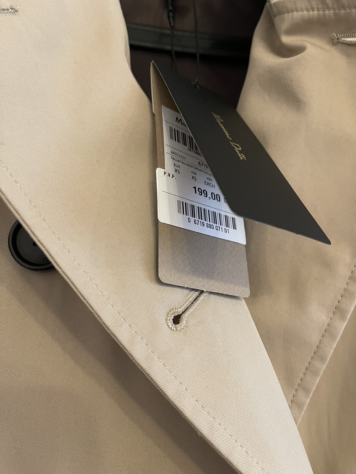 Brand New Womens Massimo Dutti Trench Coat size xs image 3