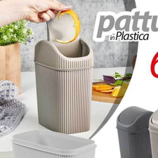Spazioso e incredibilmente funzionale piccolo cestino per la spazzatura in plastica per il bagno