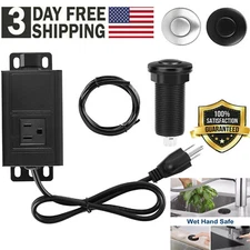 Air Switch Kit for Garbage Disposal 3.58” Extra Button Black Stainless Steel
