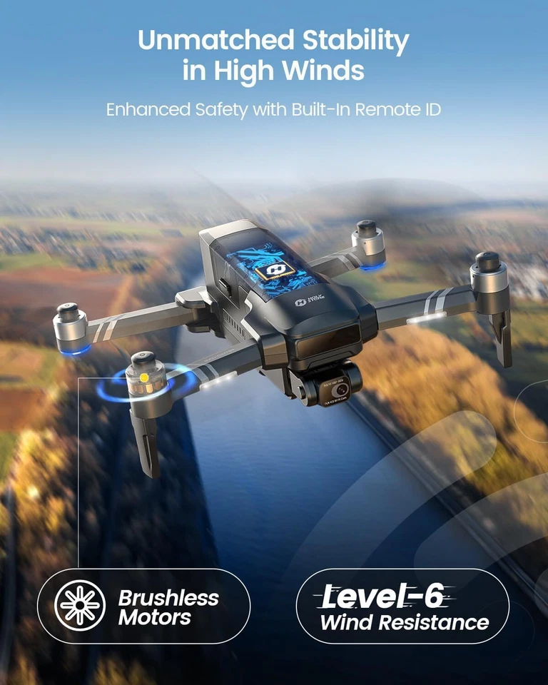 Drone cardán de 2 ejes Holy Stone HS600 con cámara 4K EIS 5G motor sin escobillas 56 min Foto 4 de 4