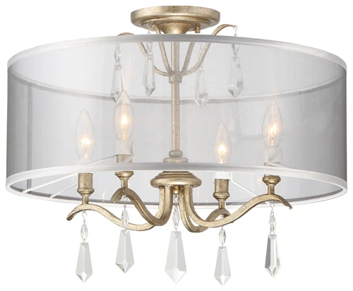 Minka Lavery Laurel Estate 4 Light Semi Flush, Brio Gold - Picture 1 of 3