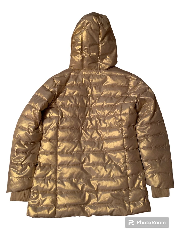 Abrigo acolchado dorado Crazy 8 Girls talla XL impecable estado Foto 3 de 4