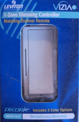 Leviton 1-Zone Dimming Remote Controller VIZIA RZCZ1-1LX white