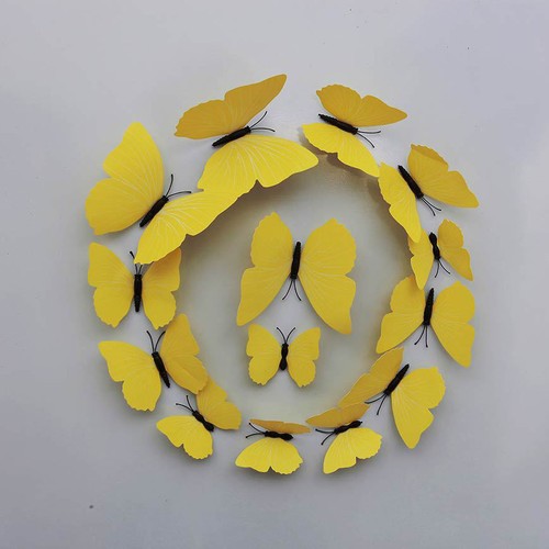 12PCS 3D Schmetterling Magnet Wand Sticker Kühlschrank Heim Party Wand Paste ▽ - Picture 21 of 26