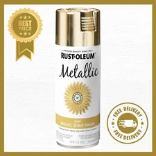Metallic Gold Spray Paint, Gold Metallic Spray Paint 11 Oz Rust Oleum American..