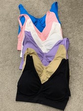 Sports Bra Set Women Plus Size 4XL Ultra-thin Large Full Cup Soft Padded 6PK
