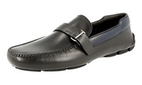 Prada Leder Driving Loafer Schuhe - 2DD120 - Schwarz - Neu - 10,5 44,5