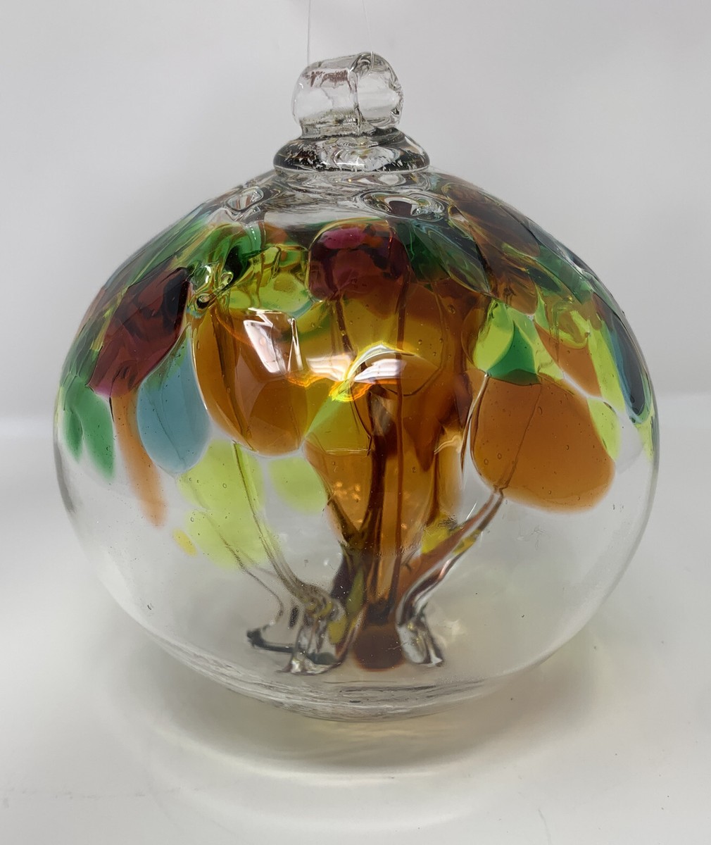 Kitras Spirit Strength Tree Of Enchantment Kitras Art Glass Kitras 6 Inch Oil Lamp