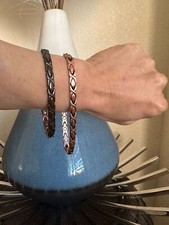 Rare Solid Copper Magnetic Bracelets Balance Real Pain Relief Power Energy Joy