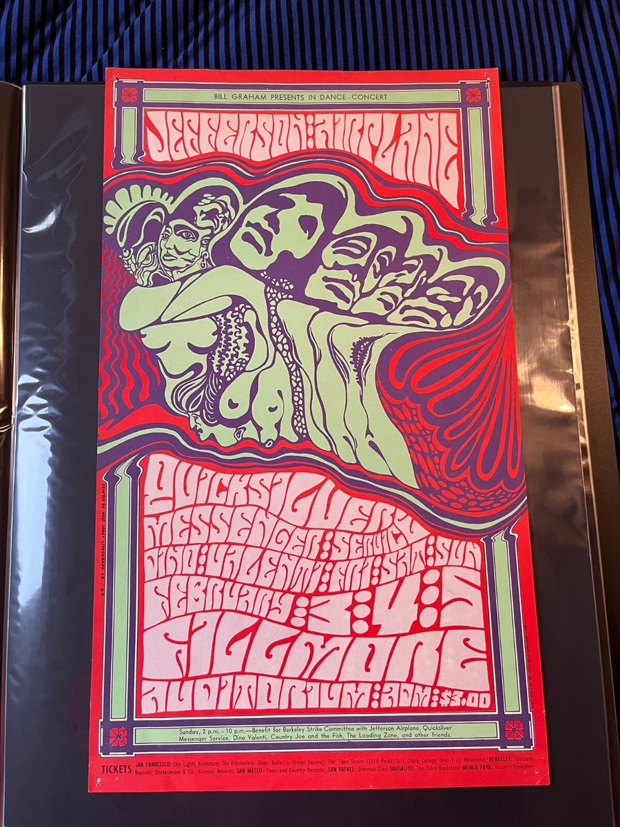 BG-48 Jefferson Airplane Concert Poster 1967 Bill Graham Wes