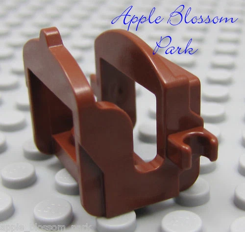 NEW Lego Minifig Reddish Brown Animal SADDLE for a Horse Camel or Cow -w/2 clips - Image 2 of 2
