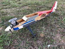 VINTAGE TAIL DRAGGER RC AIRPLANE K&B 61 ENGINE 4FT LONG BALSA WOOD