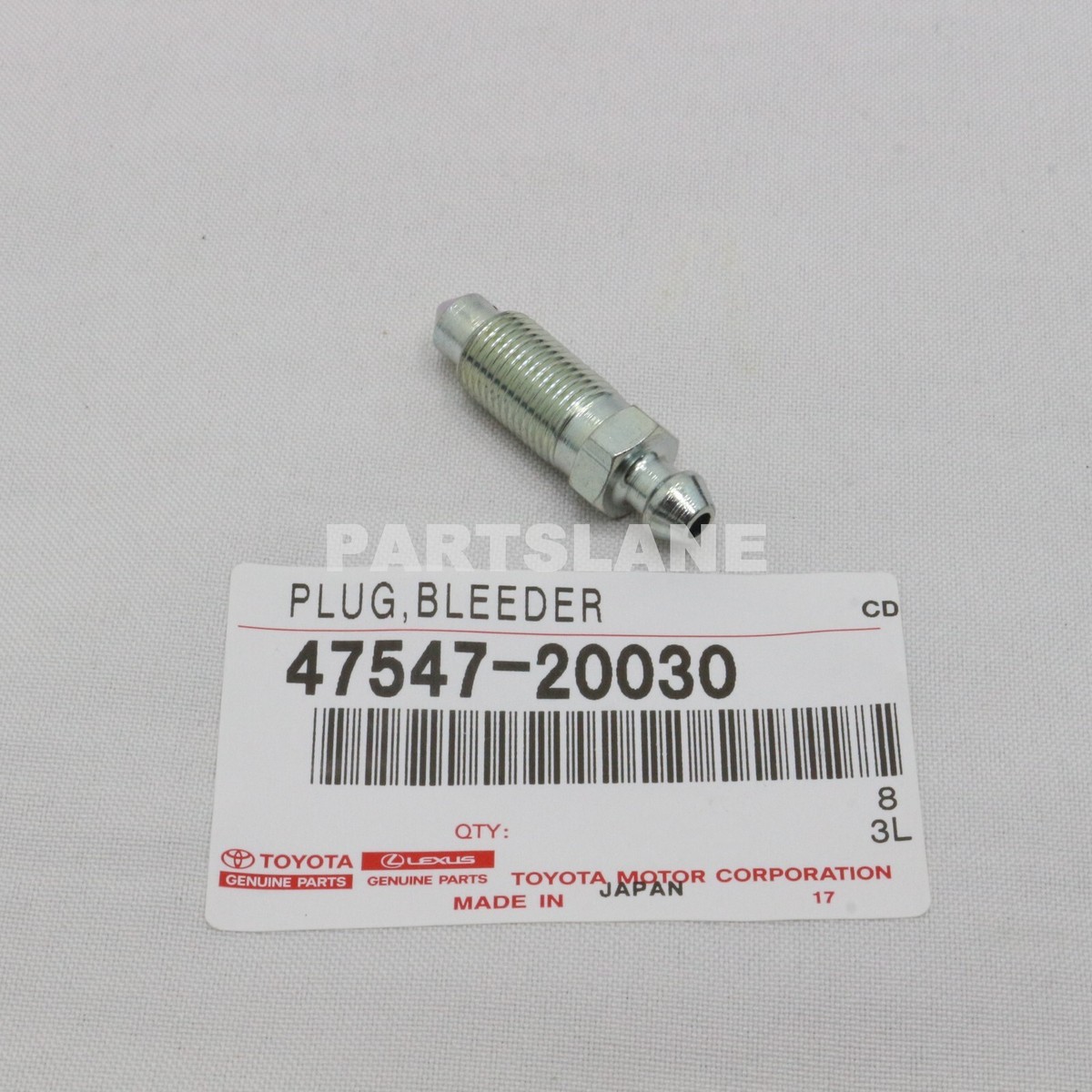 テールドシエル 47547-20030 Toyota OEM Genuine PLUG, BLEEDER(FOR DRUM BRAKE, REAR