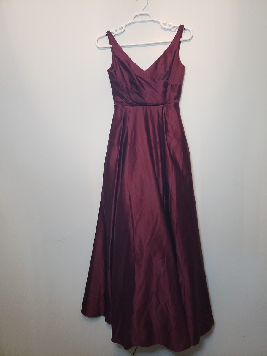 maroon bridesmaid dresses david's bridal Beautiful burgundy bridesmaidss in V Neck Long Wine David's Bridal  bridesmaid dresses