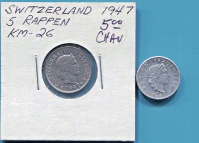 SWITZERLAND - BEAUTIFUL HISTORICAL AG SIGG FRAUENFELD ALUMINUM 20 RAPPEN + GIFT 