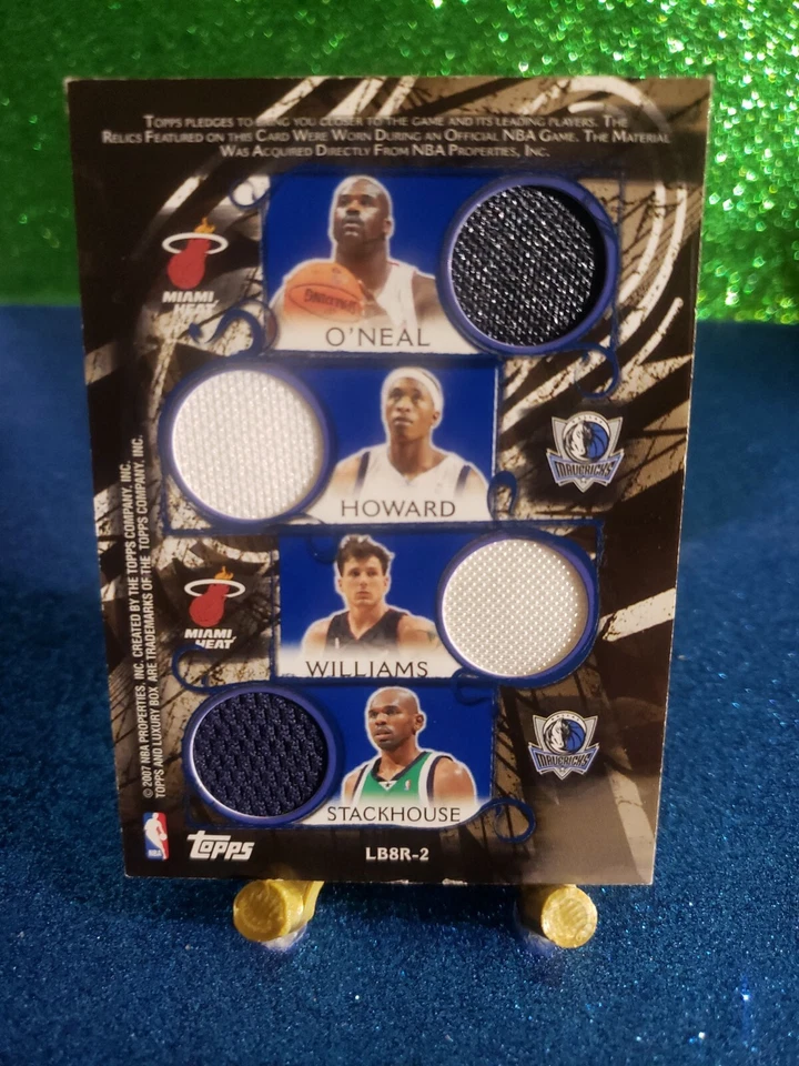  Topps Luxury Box 2007 parche de 8 vías SP 09/49 O'Neal, Wade, Norwitzki, Stackhouse++++ Foto 3 de 3