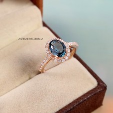 London Blue Topaz, 925 Sterling Silver, Stackable Ring, Blue Topaz Ring