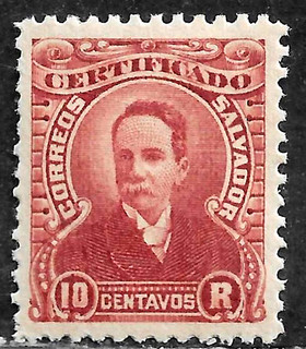 HICK GIRL MINT EL SALVADOR STAMP SC#F4 REGISTRATION GEN. GUTIERREZ K861