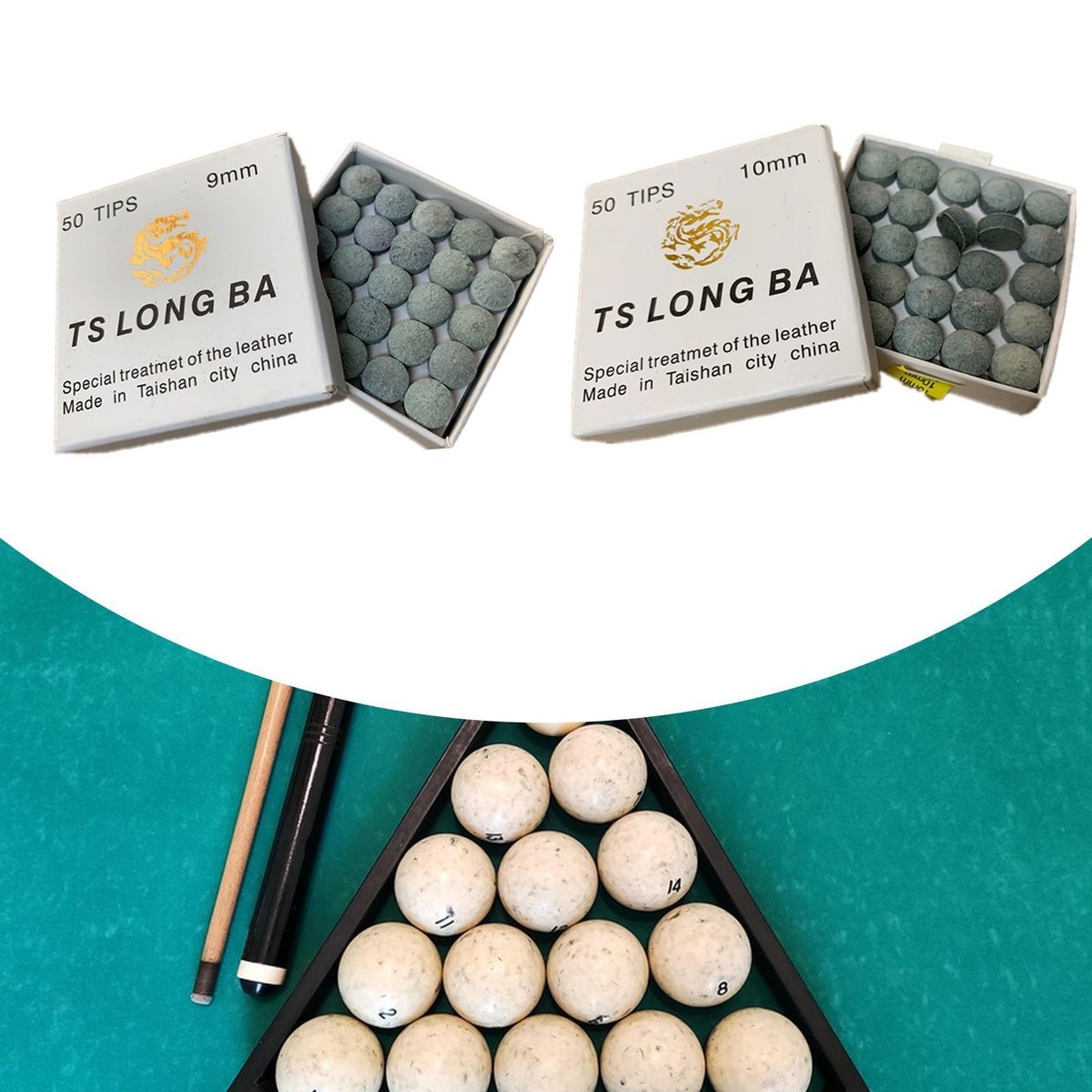 HOWTIP   Ⓜ️ 50Pcs Billiard Tips Cue Stick Heads Repair Tools Parts Snooker Cue