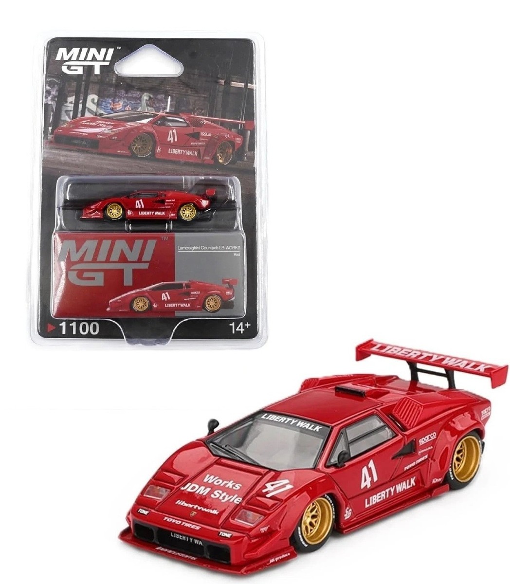 Mini GT Lamborghini Countach #41 LB-Works Red 1:64 Diecast Model